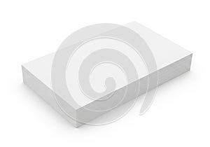 Minimalist white rectangular object on plain background