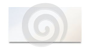 A simple white rectangular object isolated on a white background with a subtle shadow