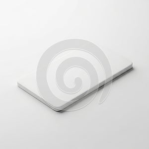 Minimalist white rectangular object on plain background isolated on transparent background