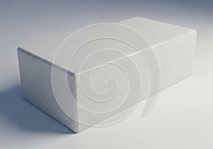 Minimalist white rectangular object on plain background isolated on transparent background
