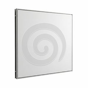 Simple white square object with thin border on plain background