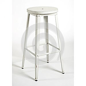 White stool isolated on white background