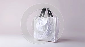 Simple White Tote Bag on White