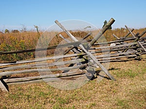 Simple wood fence in Gettysburg