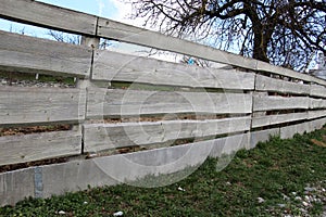 A simple wooden fence