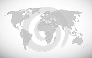 Simple world map vector illustration