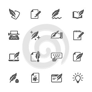 Simple Writing icons