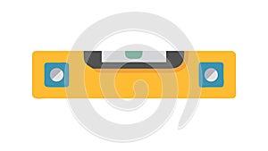 Simple yellow spirit level tool icon, basic leveling graphic, vector design Generative AI