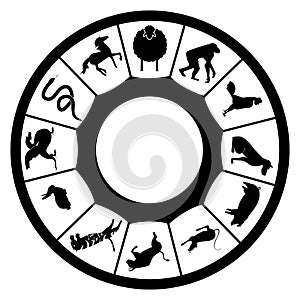 Simple Zodiac calendar with the new 2015 Sheep year