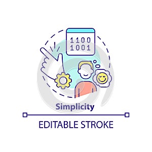 Simplicity concept icon