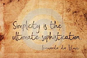 Simplicity is Leonardo