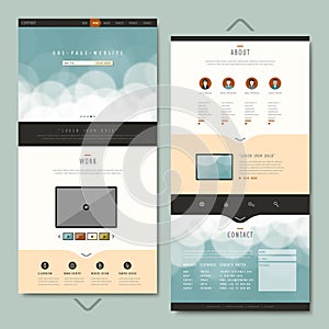 Simplicity one page website template design photo