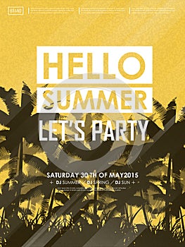 Simplicity summer beach party poster design