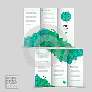 Simplicity tri-fold brochure template design