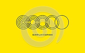 Simplification concept. Simplicity icon