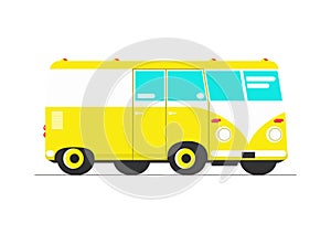 Simplified cartoon van.