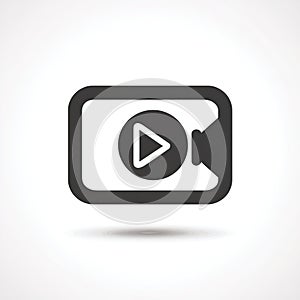 Video Camera Icon - Minimalist Design