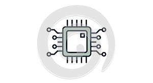Microchip Icon - Technology Symbol