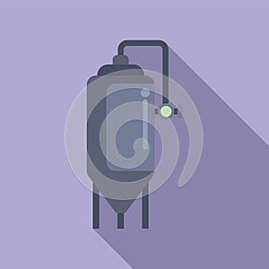 Flat design vector illustration of industrial fermenter photo