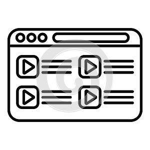Video streaming website interface outline