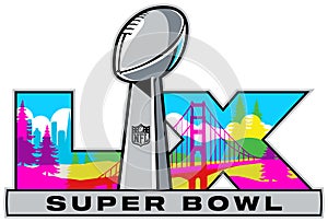 Simplified logo of the Super Bowl LX. Super Bowl 60