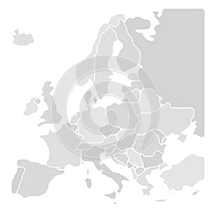 Simplified smooth map of Europe