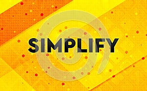 Simplify abstract digital banner yellow background photo