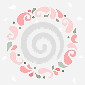 Simplify floral circle frame