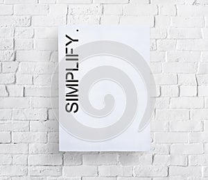 Simplify Simpleness Clarify Easiness Minimal Concept