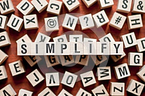 Simplify word concept on cubes