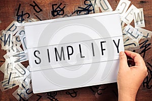 Simplify Word on Lightbox