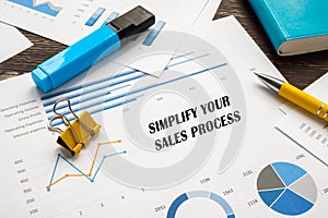 Simplify Your Sales Process inscription on the page