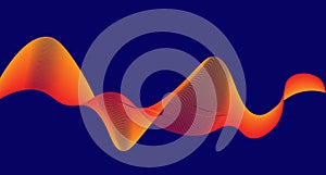 Simplistic abstract lined illustration orange