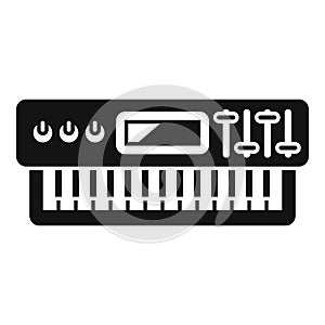 Simplistic black and white synthesizer icon