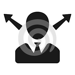 Simplistic business direction vector icon