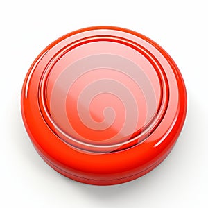 Simplistic easy button, perfectly isolated on a white background, Ai Generated
