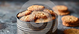 Simplistic Elegance: Gourmet Cookies in a Vintage Tin. Concept Vintage Tin, Gourmet Cookies, Simple