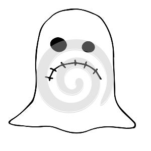 Simplistic Halloween ghost design