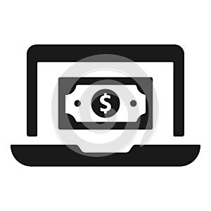 Simplistic online money transfer icon