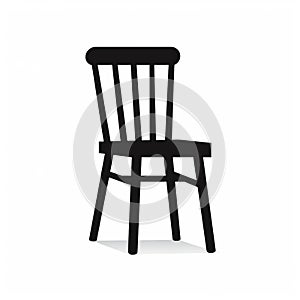 Simplistic Silhouette Of Secessionist Style Wooden Chair