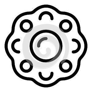 Black and white donutshaped illustration