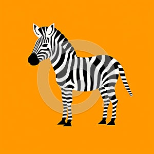 Simplistic Zebra Illustration: Minimalist, Colorful, And Symbolic
