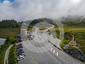 The Simplon pass in the alps