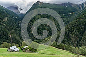 SIMPLON PASS, SWITZERLAND/ EUROPE - SEPTEMBER 16: View from the