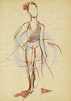 Simply ballerina, drawing photo
