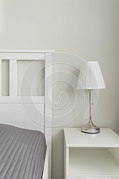 Simply designed space near bed