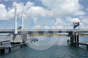 The Simpson Bay Lagoon Causeway Bridge in St. Maarten