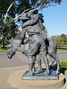 Simpson and his donkey in Canberra