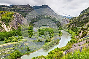 Simpson River Valley, Patagonia, Chile. Overcast day.