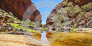 Simpsons Gap is one of the gaps in the West MacDonnell Ranges in Australia's Northern Territory.